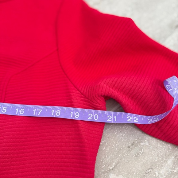 Boden Red Textured Shift Dress Pockets 3/4 Sleeve Work Office Size 14 L - Picture 8 of 9